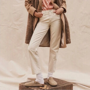 J. crew slouchy boyfriend jeans cream colored
